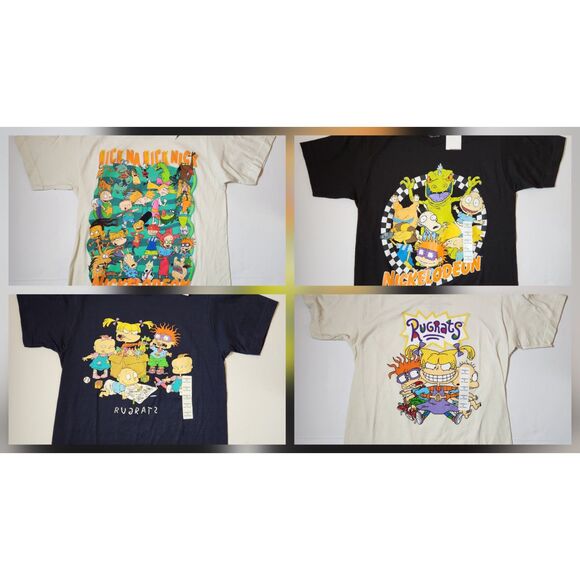 Nickelodeon Rugrats T‑Shirt Lot – 4 Men’s Small Graphic Tees – Short Sleeve - Picture 1 of 6